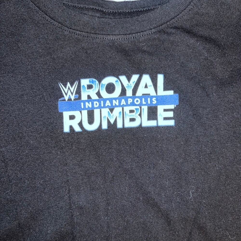 WWE Royal Rumble 2025 Indianapolis Kids Black Tee - Size: 4T